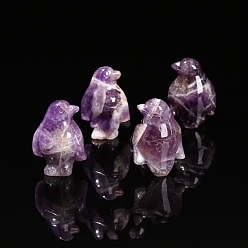 Аметист Резные фигурки пингвинов из натурального аметиста, для украшения рабочего стола домашнего офиса, 42 мм