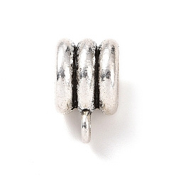 Античное Серебро Поручни из сплава в тибетском стиле, петля под залог, Вешалка ссылки, колонка, античное серебро, 14x8x10 мм, отверстие : 2 мм, внутренний диаметр: 6 мм, 219 шт / 500 г