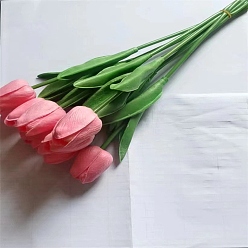 Ярко-Розовый Пучки цветов тюльпана, для внутреннего и наружного дома, сада, крыльца, окна, украшения растений, ярко-розовый, 330x25 мм