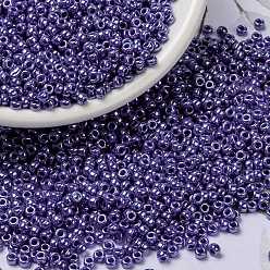 (RR432) Opaque Cyan Blue Luster Миюки круглые бусины рокайль, японский бисер, (rr 432) непрозрачный голубой блеск, 8/0, 3 мм, отверстие : 1 мм, Около 19000~20500 шт / фунт