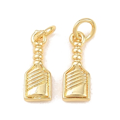 Настоящее золото 18K Латунные подвески, чары пиклбола, долгоиграющий, стойки покрытие, без свинца и без кадмия, с целью перехода в кольце, реальный 18 k позолоченный, 14x5.5x2 мм, Перейти кольцо: 5x1 мм, внутренний диаметр: 3.5 мм