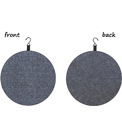 Серый Плоские круглые фетровые настенные значки-броши-органайзеры для демонстрации стендов, серые, 40 см