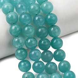 Amazonite Natural Amazonite Beads Strands, Smooth Round, 8~8.5mm, Hole: 0.8mm, about 48pcs/strand, 15.35''(39cm)