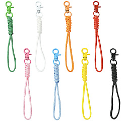 Midnight Blue 16Pcs 8 Colors Polyester Mobile Straps, with Alloy Swivel Clasps, Midnight Blue, 180mm, 2pcs/color