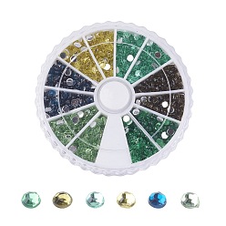 (52) Непрозрачная лаванда Акриловые стразы - кабошоны , граненые, полукруглый, разноцветные, 3x1 мм, о 105 шт / отсека, 1260 шт / коробка