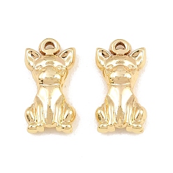 Oro 304 colgantes de acero inoxidable, encantos de perros, chapado en rack, larga duración plateado, dorado, 17x8x4 mm, agujero: 1 mm