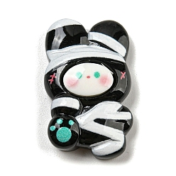 Кролик Кабошоны из непрозрачной смолы на тему Хэллоуина, кролик, 30x18.5x7.5 мм