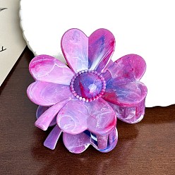 Фиолетовый Заколки для волос с когтями из смолы, аксессуары для волос для женщин и девочек, цветок, фиолетовые, 82 мм
