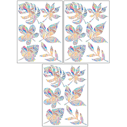 Лист ПВХ самоклеющиеся наклейки, для окон, лист, 300x220 мм, наклейка: 10.2~11x8.3~10.8 см