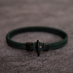 Темно-серый Браслеты из нейлонового шнура для мужчин и женщин, с пластиковыми застежками, темно-серый, 2-3/8 дюйм (6 см)