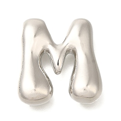 Letter M Стойки обшивки латунные подвески, без кадмия и без свинца, подвески с буквой az~z, Буква М, 22x21x7 мм, отверстие : 2.5x3 мм