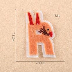 Letter R Computerized Embroidery Cloth Iron on/Sew on Patches, Costume Accessories, Appliques, Letter, Letter.R, 7.5x4.3cm