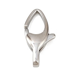 Нержавеющая Сталь Цвет 316 нержавеющая сталь застежка когтя омара, цвет нержавеющей стали, 20x11x5 мм, отверстие : 5x1.5 мм