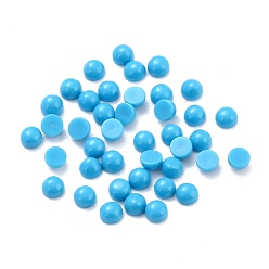 Синтетическая Бирюза Синтетических бирюзовый кабошон, Hlaf Round, 3x2.5 мм