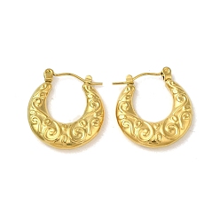 Золотой 304 серьги из нержавеющей стали для женщин, форма сумки, золотые, 22x3.8 мм