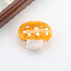 Золотистый Симпатичные заколки для волос из ацетата целлюлозы с грибами, для женщин и девушек, густые волосы, золотые, 42x50x35 мм