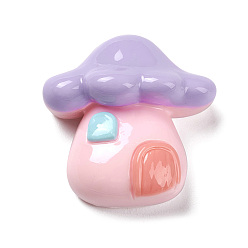 Гриб Кабошоны из непрозрачной смолы, имитация еды, декодирование, овощной/фруктовый домик, гриб, 23x23x11 мм