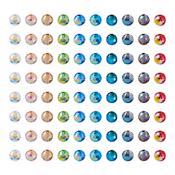 (52) Непрозрачная лаванда 400шт 10 цветные стеклянные бусины нити, граненые, круглые, разноцветные, 6 мм, отверстие : 1.2 мм, 40 шт / цвет