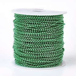 Зеленый Цепи железный шар, пайки, с катушкой, электрофорез, зелёные, 2.4 мм, о 100yards / рулон (91.44 м / рулон)