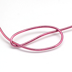 Cerise Round Aluminum Wire, Flexible Craft Wire, for Beading Jewelry Doll Craft Making, Cerise, 12 Gauge, 2.0mm, 55m/500g(180.4 Feet/500g)