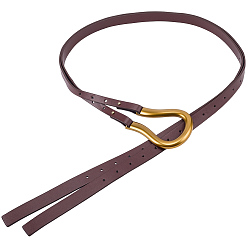 Кокосово-Коричневый Ремни-цепочки из искусственной кожи с застежками из золотистого сплава, кокосового коричневый, 1250 мм