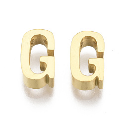 Letter G 201 Edelstahl Reize, golden, letter.g, 8x5x3 mm, Bohrung: 1.6 mm