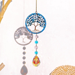 Апатит Подвеска-ловец солнца из натурального апатита, создатель радуги, украшение сада и дома своими руками, 400 мм