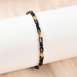 (52) Непрозрачная лаванда 201 браслеты-цепочки из нержавеющей стали для мужчин и женщин, с 304 застежкой из нержавеющей стали, ионное покрытие (ip), разноцветные, 8-1/2~8-5/8 дюйм (21.5~22 см)