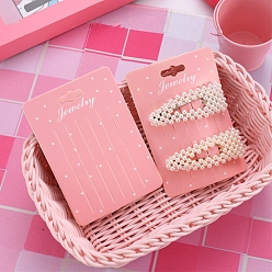Pink Карты дисплея скрепки для волос, заколки для волос украшения аксессуары для волос, розовые, 10x6 см