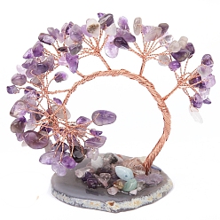 Аметист Украшения из натурального аметиста, скульптура дерева, для домашнего офисного стола, 100x100 мм