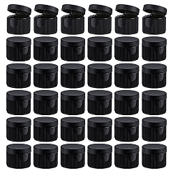 Черный 100шт. пластиковые крышки для бутылок, откидные крышки, столбец с полосой, чёрные, 23x19.5 мм, внутренний диаметр: 20 мм