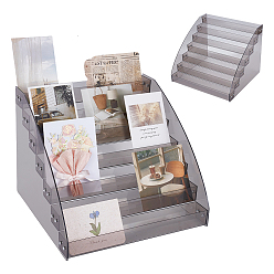 Коричневый Прозрачный акрил 7 стойка для демонстрации лаков для ногтей, треугольные, кофе, 30.5x30.2x25 см