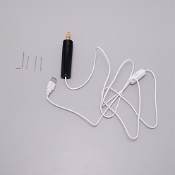 Mixed Color ABS Plastic with Iron Drill Kits, with USB Line, for Jewelry Drilling, Mixed Color, 4.4x1.6x0.2cm