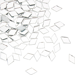 Clear Glass Cabochons, Rhombus, Clear, 19x12x3mm, 200pcs/bag