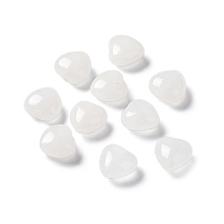 Quartz Crystal Natural Quartz Crystal Beads, Heart, 14.5~15x14.5~15x8.5~9mm, Hole: 1mm