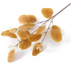 (932FM) Темно-синий аква-матовый с подкладкой Шелковая ткань и пластиковый искусственный лист эвкалипта, для свадьбы в помещении на открытом воздухе дома в саду на крыльце на окне украшение для растений, темно-золотистые, 540 мм