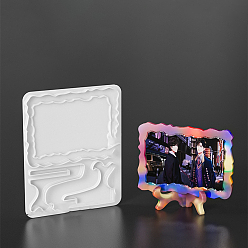 Rectangle Силиконовые формы для фоторамок своими руками, формы для литья смолы, инструменты для производства глиняных ремесел, прямоугольные, 222x188x9 мм