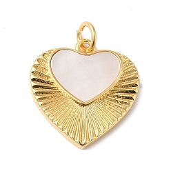 Настоящее золото 18K Стойки покрытие латунь оболочки подвески, с целью перехода в кольце, долговечный, без свинца и без кадмия, сердце, реальный 18 k позолоченный, 18.5x17.5x2.5 мм, отверстие : 3 мм