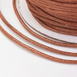 Sienna Waxed Cotton Thread Cords, Sienna, 1.5mm, about 100yards/roll(300 feet/roll)
