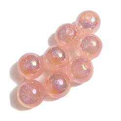 Легкий Лосось 10 шт. светящиеся непрозрачные акриловые бусины, светится в темноте, круглые, светлый померанцевый, 12 мм