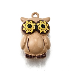 Сова Подвески из эмали и сплава, животное очарование, сова, 18x11.5x5.5 мм, отверстие : 1.2 мм
