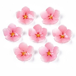 Фламинго Пластиковые шарики, цветок, фламинго, 20x21x5 мм, отверстие : 1.2 мм