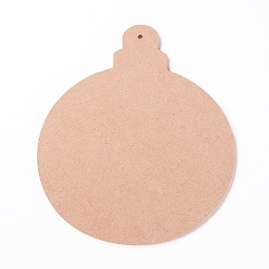 Цвет Древесины Неокрашенные натуральные деревянные мозаичные основы, для поделок стеклянная мозаика ремесла, рождественский бал, деревесиные, 200x180x6 мм, отверстие : 4.5 мм