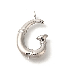 Letter G Стойки обшивки латунные подвески, без кадмия и без свинца, подвески с буквой az~z, Буква G, 23.5x15x5 мм, отверстие, 2 мм