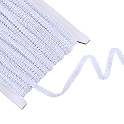 White 2Bags Polyester Lace Trim, Wavy Trimming for Home Textile Decoration, White, 1/4 inch(8mm)