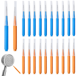 (52) Непрозрачная лаванда 40шт. 2 цветные пластиковые щетки для чистки, с головкой из нержавеющей стали, разноцветные, 58x4 мм, 20 шт / цвет