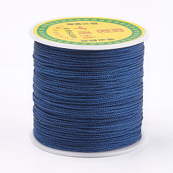 Midnight Blue Polyester Cord, Midnight Blue, 0.8mm, about 87.48 yards(80m)/roll