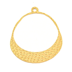 Настоящее золото 18K Ионное покрытие (ip) 304 подвески из нержавеющей стали, кольцо очарование, реальный 18 k позолоченный, 38.5x33x1 мм, отверстие : 2 мм