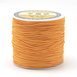 Orange Polyester Cords, Orange, 0.8mm, about 131.23~142.16 yards(120~130m)/roll
