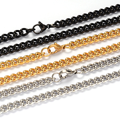 (52) Непрозрачная лаванда 201 из нержавеющей стали витой цепочки снаряженная цепи ожерелья, с карабин-лобстерами , разноцветные, 23.62 дюйм (60 см), 5 мм